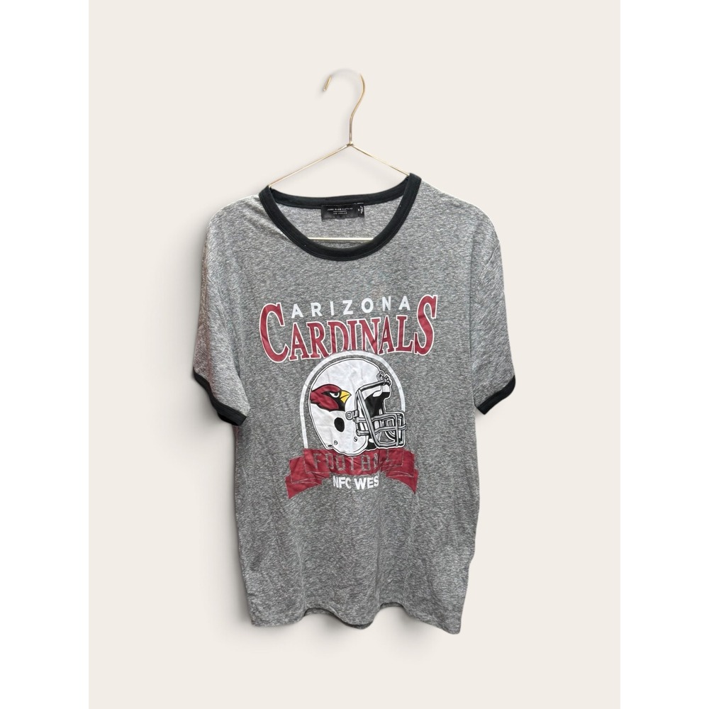 Junk Food Arizona Cardinals NFL Ringer T-Shirt Heather Gray Mens Medium 12MS168